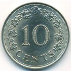 Мальта, 10 центов 1972 год (UNC)