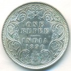 Британская Индия, 1 рупия 1890 год