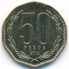 Чили, 50 песо 2014 год (UNC)