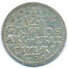 Речь Посполитая, Рига, 3 гроша 1595 год (AU)