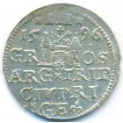 Речь Посполитая, Рига, 3 гроша 1596 год (AU)