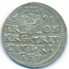 Речь Посполитая, Рига, 3 гроша 1591 год