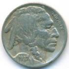 США, 5 центов 1937 год S