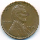 США, 1 цент 1945 год