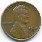 США, 1 цент 1942 год D