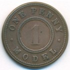 Великобритания, 1 пенни 1844 год (игровой токен)