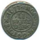 Дания, 2 скиллинга 1677 год