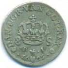 Дания, 8 скиллингов 1695 год