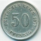 Германия, 50 пфеннигов 1877 год J