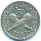 Новая Зеландия, 3 пенса 1957 год