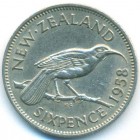 Новая Зеландия, 6 пенсов 1958 год