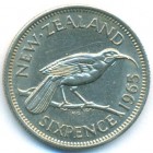 Новая Зеландия, 6 пенсов 1965 год