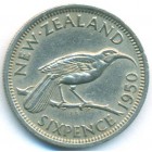 Новая Зеландия, 6 пенсов 1950 год