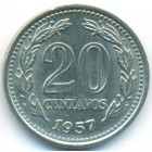 Аргентина, 20 сентаво 1957 год (AU)