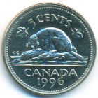 Канада, 5 центов 1996 год (UNC)