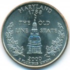 США, 25 центов 2000 год P (UNC)