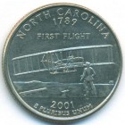 США, 25 центов 2001 год D (UNC)