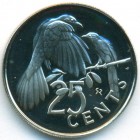 Британские Виргинские острова, 25 центов 1975 год (PROOF)