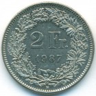 Швейцария, 2 франка 1987 год