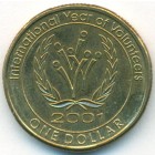 Австралия, 1 доллар 2001 год (AU)
