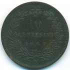 Италия, 10 чентезимо 1867 год T