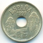 Испания, 25 песет 1997 год (UNC)