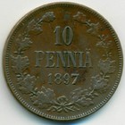 Княжество Финляндия, 10 пенни 1897 год