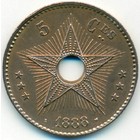 Свободное государство Конго, 5 сантимов 1888 год