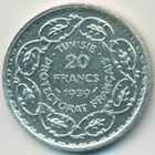 Тунис, 20 франков 1939 год (AU)