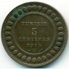 Тунис, 5 сантимов 1914 год