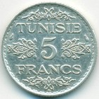Тунис, 5 франков 1936 год