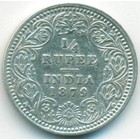 Британская Индия, 1/4 рупии 1879 год