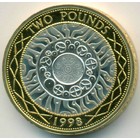 Великобритания, 2 фунта 1998 год (PROOF) PIEDFORT