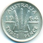 Австралия, 3 пенса 1964 год (UNC)