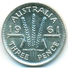 Австралия, 3 пенса 1961 год (UNC)