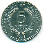 Колумбия, 5 песо 1968 год (AU)