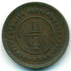 Стрейтс Сетлментс, 1/4 цента 1884 год