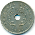 Южная Родезия, 1 пенни 1934 год (AU)