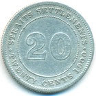 Стрейтс Сетлментс, 20 центов 1900 год