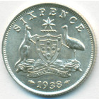 Австралия, 6 пенсов 1938 год (AU)