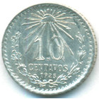 Мексика, 10 сентаво 1925 год (AU)