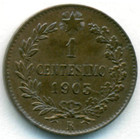 Италия, 1 чентезимо 1903 год (UNC)