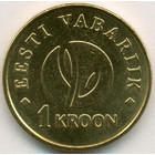 Эстония, 1 крона 2008 год (UNC)