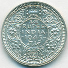 Британская Индия, 1/4 рупии 1945 год (AU)