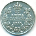 Канада, 10 центов 1918 год