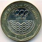 Колумбия, 1000 песо 2014 год (UNC)