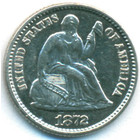 США, 5 центов 1872 год