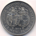 Гибралтар, 25 новых пенсов 1972 год (AU)