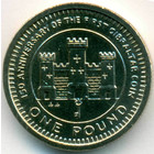 Гибралтар, 1 фунт 1989 год АА (UNC)