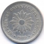 Уругвай, 5 сентесимо 1909 год